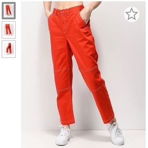 Vans pro red skater pants. size 27. Says red but appears more orange EUC